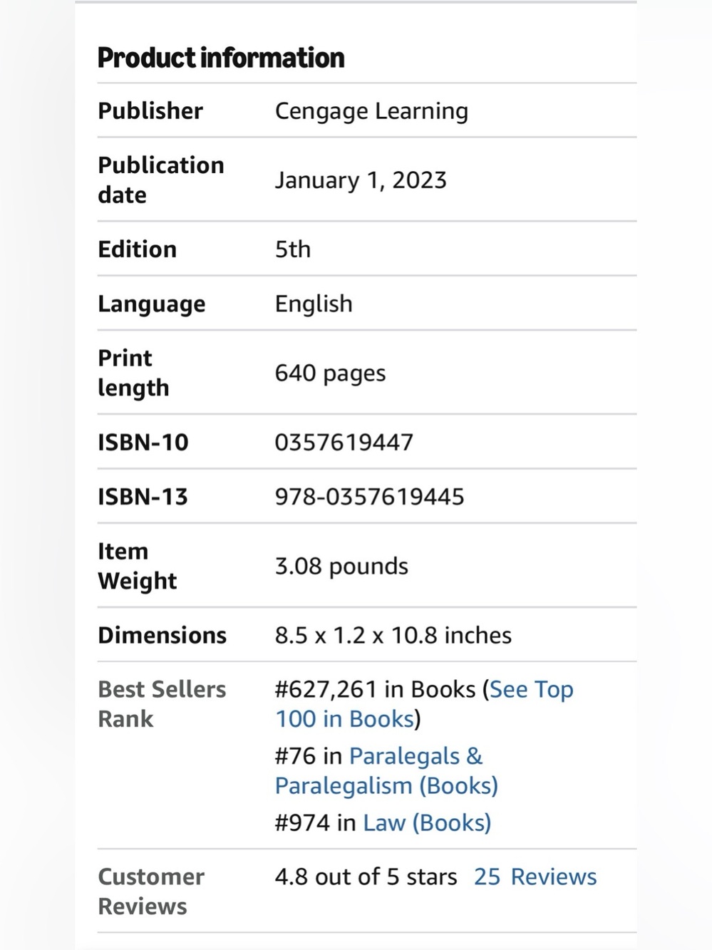 CENGAGE 5th Edition LEGAL RESEARCH, ANALYSIS, & WRITING ✍️ Book Almost New! - Picture 8 of 8